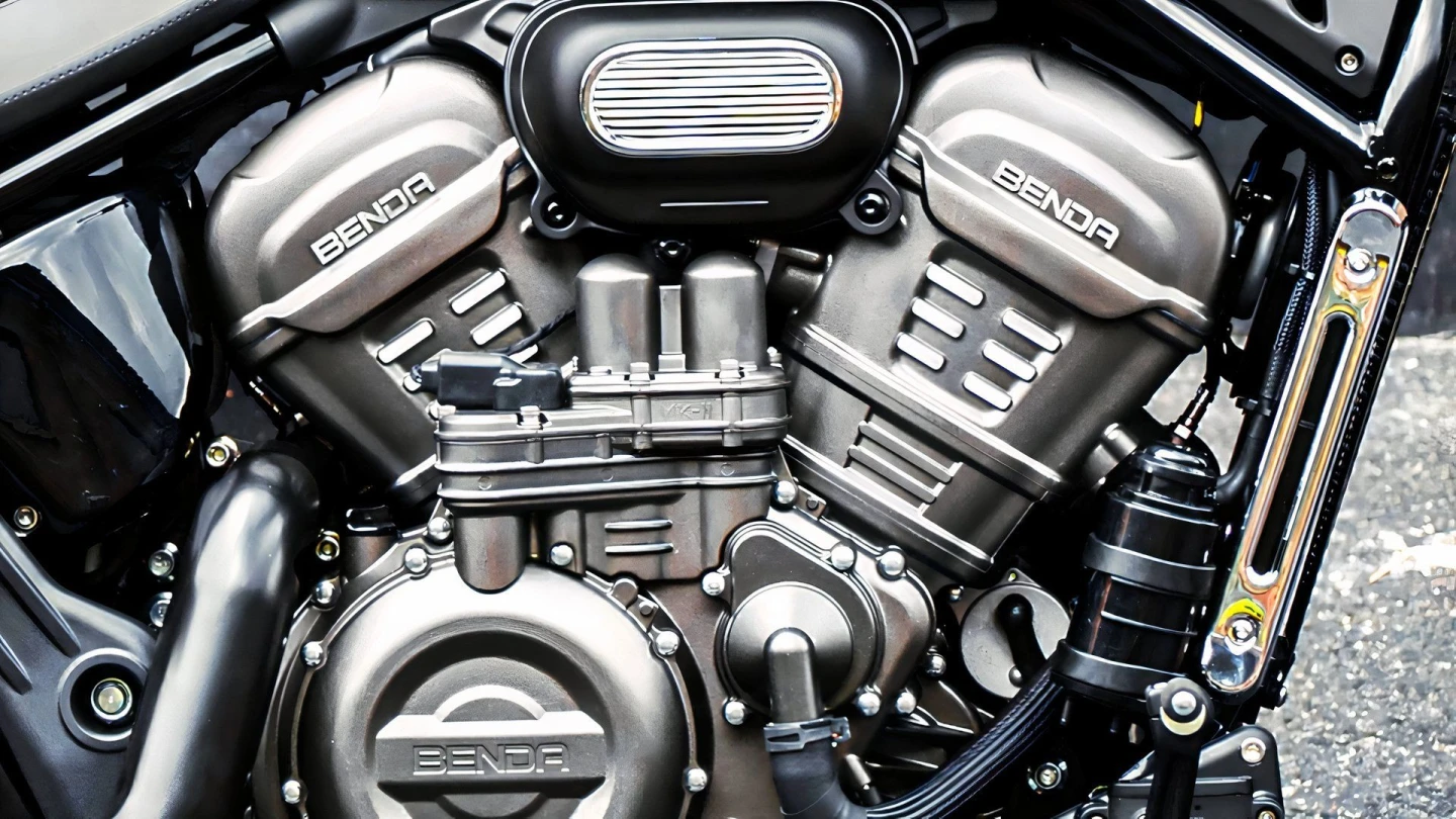 Powering the thing is a 692cc V-twin