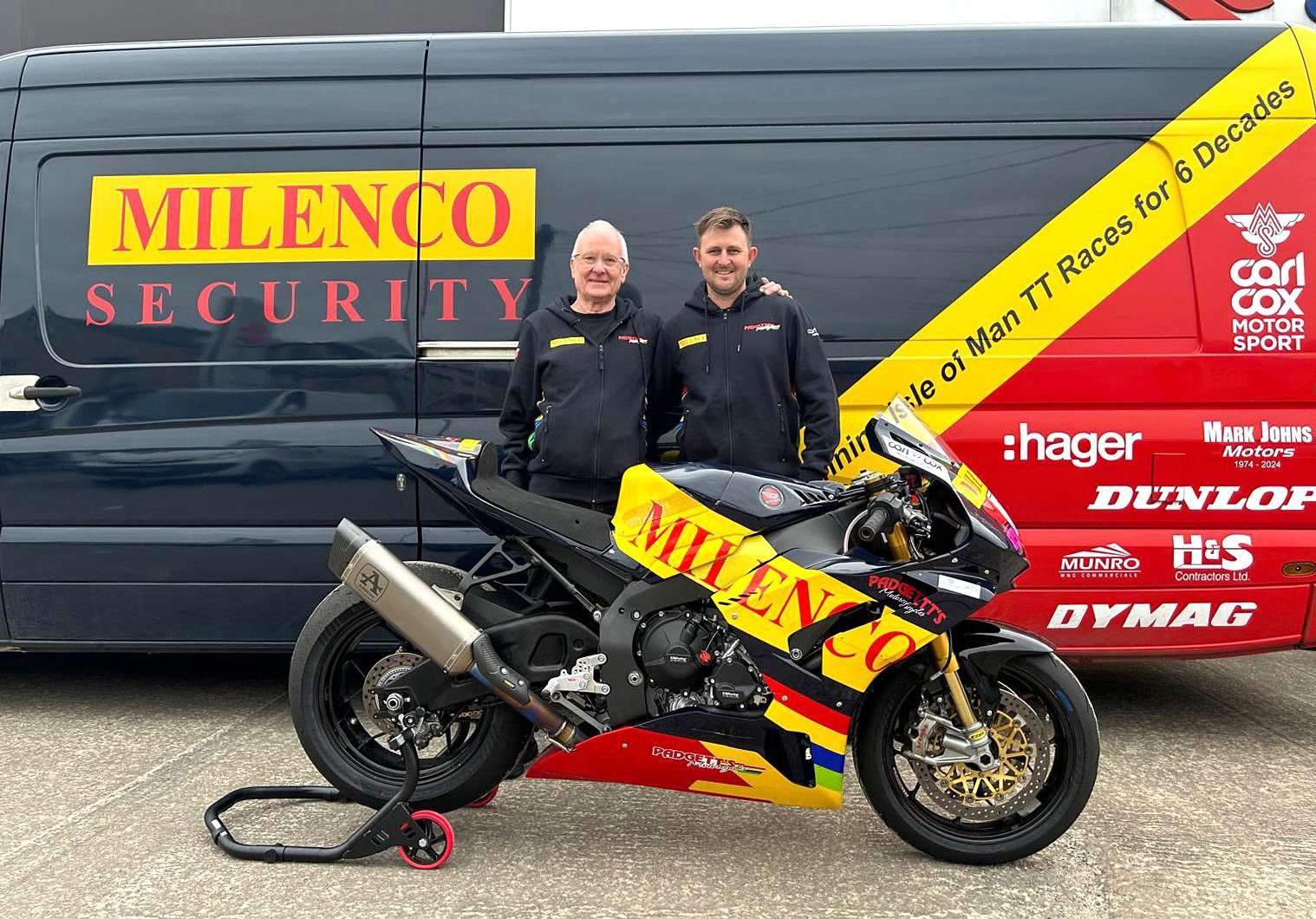 Clive Padgett with Mitch Rees.