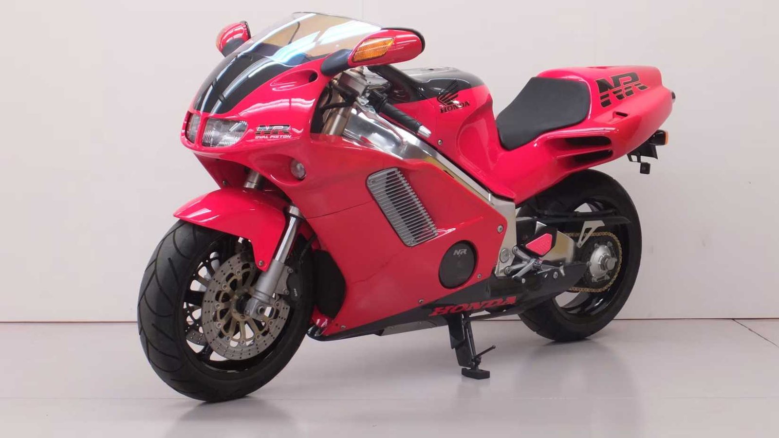 Studio front three-quarter shot of Honda NR750