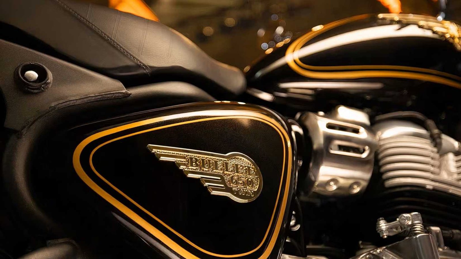 Royal Enfield Bullet 650 side detail close-up shot